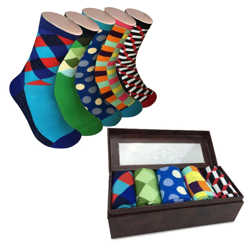 warm socks for camping trips-Mens Funky Fun Colorful Socks - Hipster Power Socks - Premium Cotton Socks