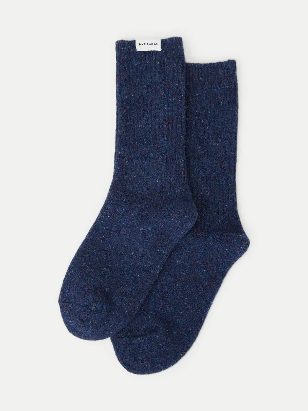 colorful tie-dye socks for festivals-The Donegal Winter Socks in Blue