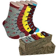 trendy checkered socks for fashion-Men Novelty Fashion Dress Socks-5 Pair Fancy Power Sock-Fun Colorful Theme Socks