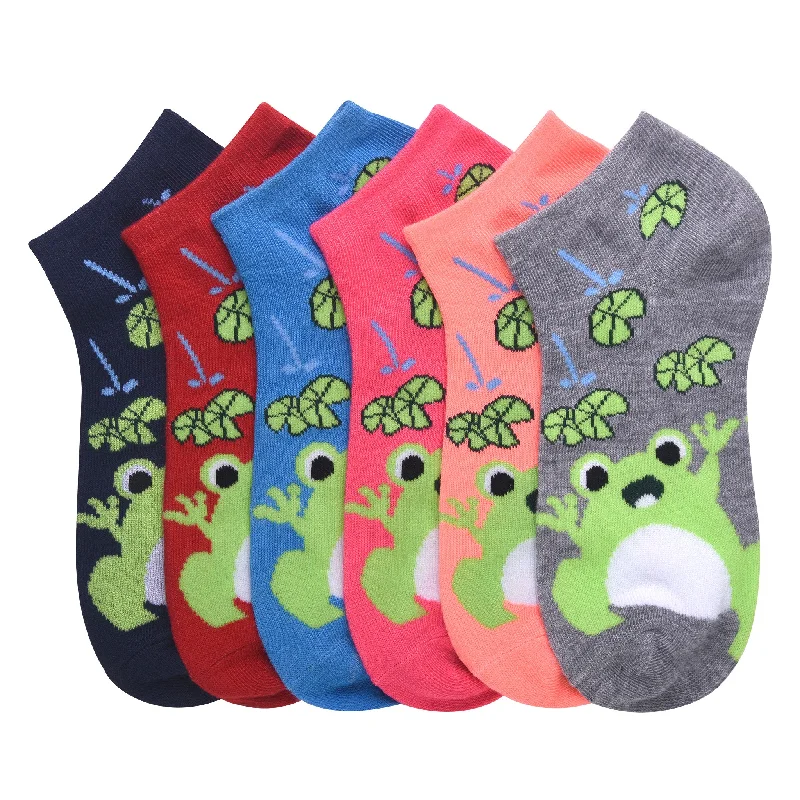 cute emoji socks for teens-MAMIA SPANDEX SOCKS (FROG)