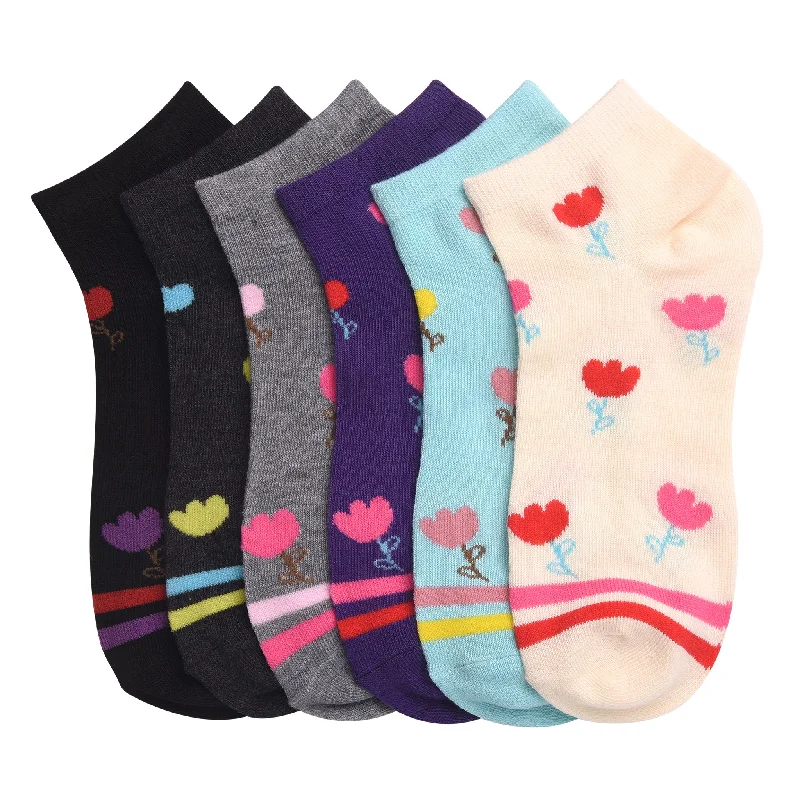 thin socks for summer sneakers-MAMIA SPANDEX SOCKS (TULIP2)