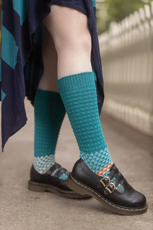 breathable bamboo socks for yoga-Abalone Slouch Sock