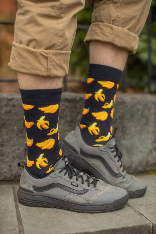 supportive athletic socks for tennis-Banana Crew