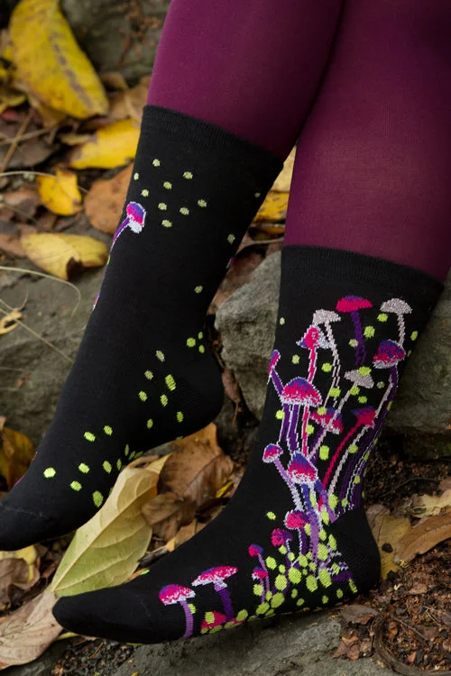 funny socks with puns-Bioluminescent Spores Crew