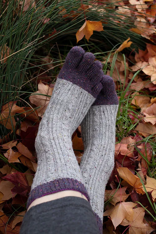 breathable wool socks for fall-Cable Confetti Toe Socks