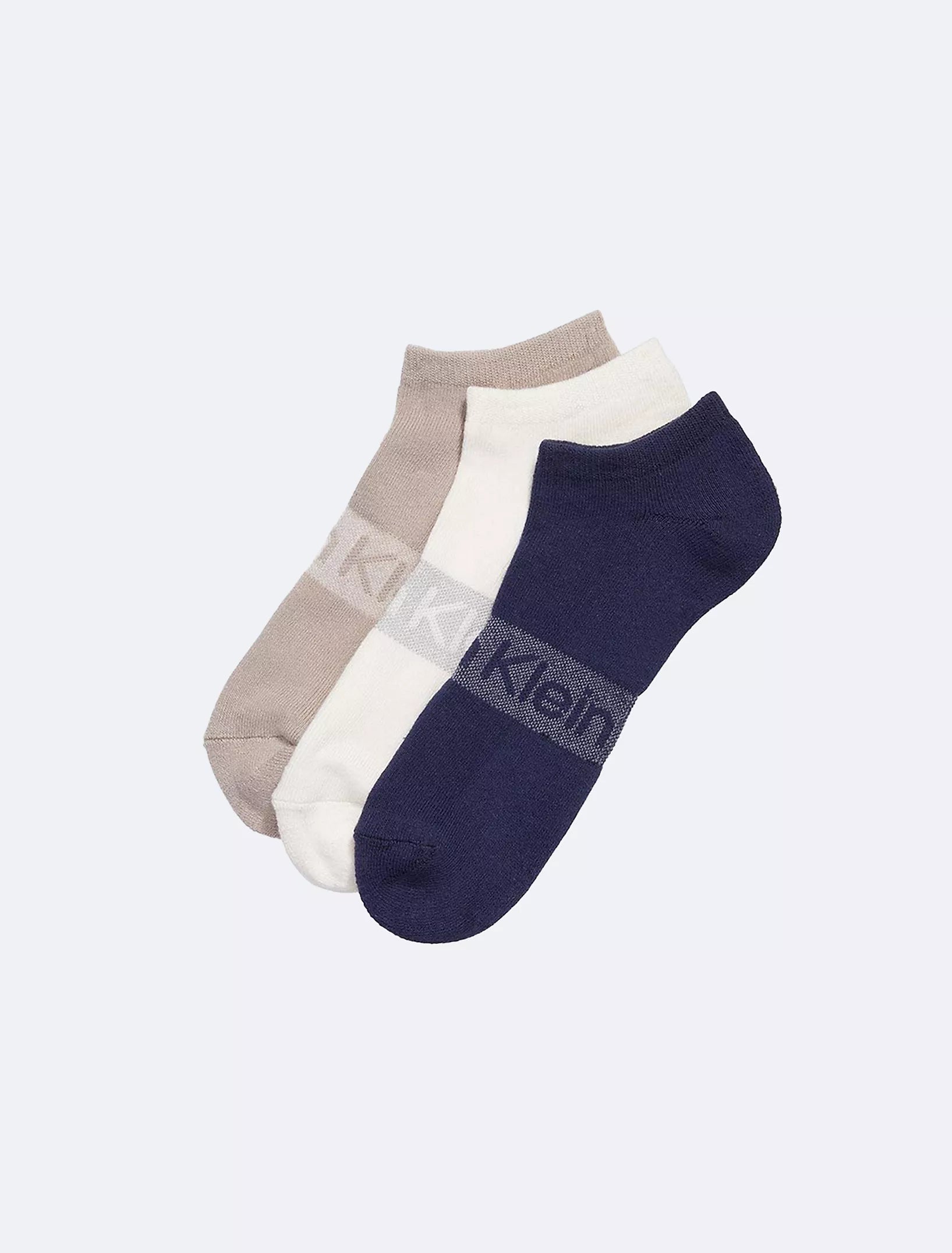 cushioned socks for gym floors-Calvin Klein Cushion No shoe Socks 3 Pack - CKM231NS01002