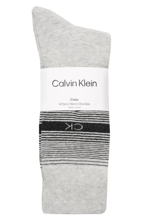 cute emoji socks for teens-Calvin Klein Grey Assorted 4 Pack - CKM241DR04001