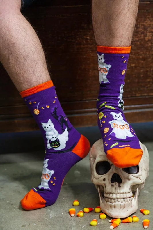 supportive socks for desk jobs-Catspurr the Feline Ghost Crew