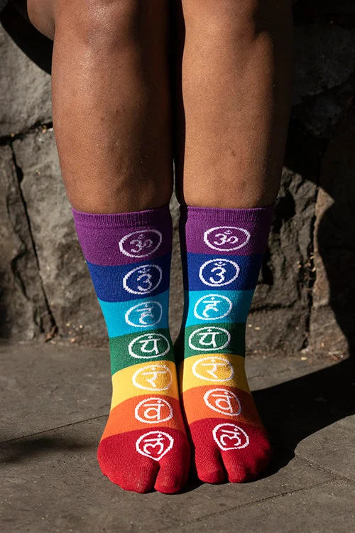 soft silk socks for luxury-Chakra Balance Tabi Socks