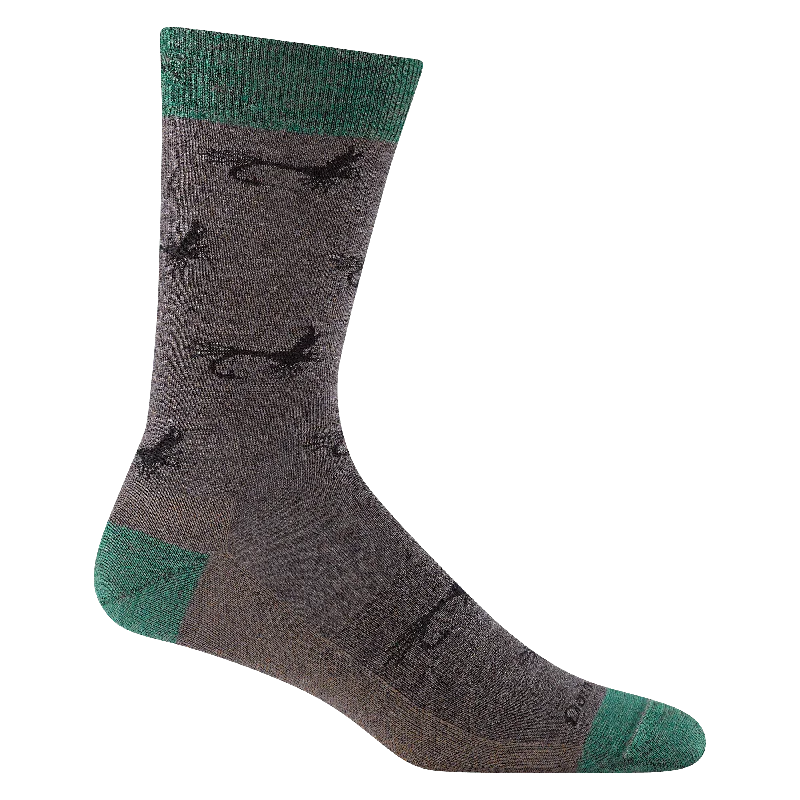 lightweight socks for minimalist shoes-Darn Tough Mens McFly Crew Lightweight Lifestyle Socks