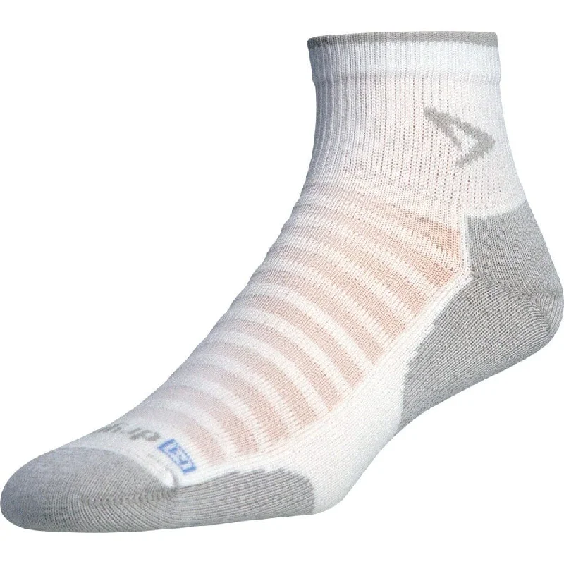 supportive socks for long runs-Drymax Running Lite-Mesh 1/4 Crew Socks