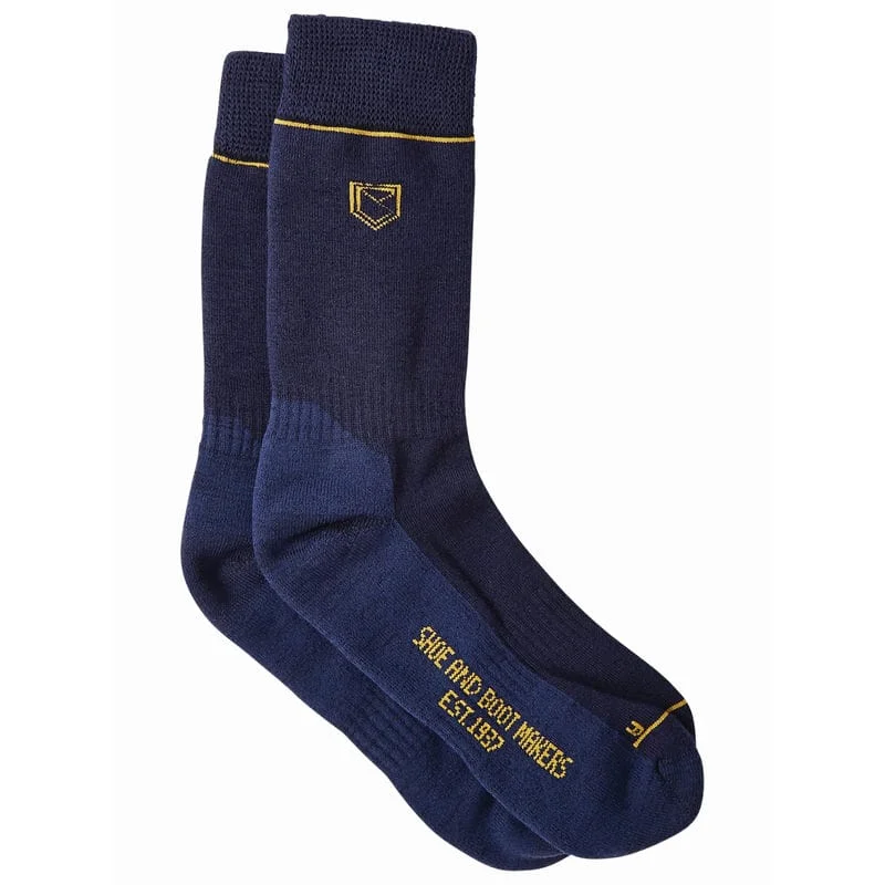 colorful tie-dye socks for festivals-Dubarry Kilkee PrimaLoft Merino Short Sock - Navy