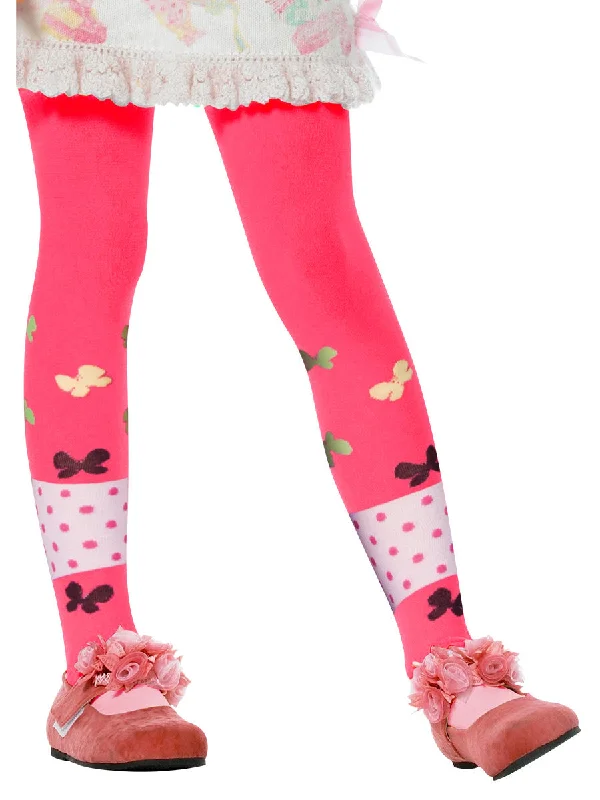 trendy checkered socks for fashion-MOPAS GIRL'S PRINTED TIGHTS (GT200)