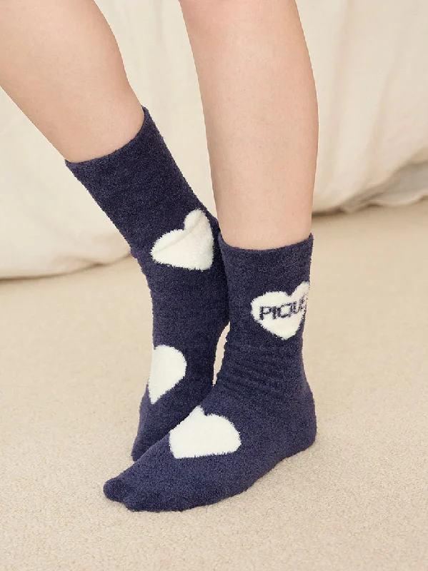 cozy socks for rainy evenings-Hot Smoothie Heart JQD Lounge Socks