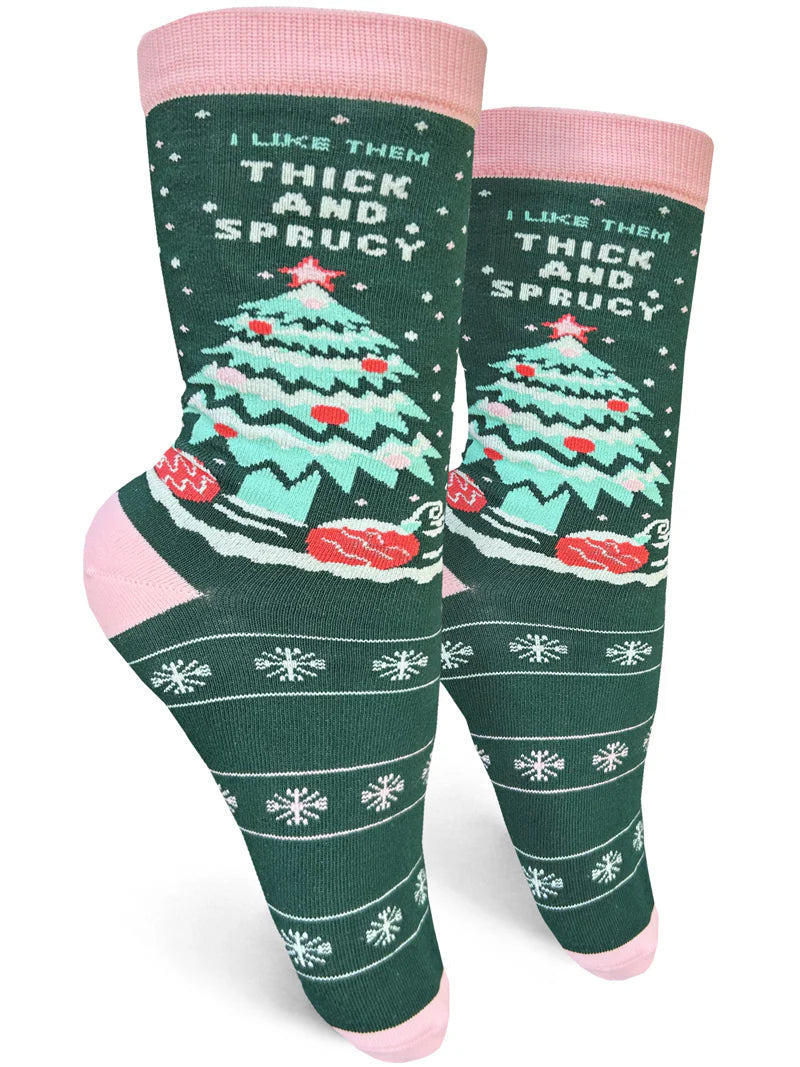 colorful socks with star patterns-I Like Them Thick and Sprucy Crew