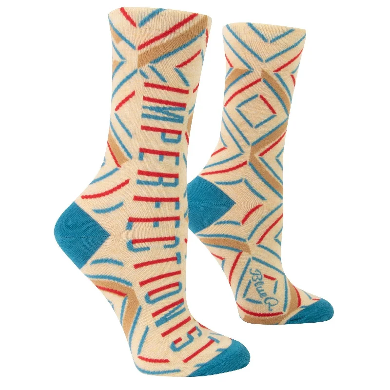 cushioned socks for dance practice-Imperfectionist Women's Crew Socks | BlueQ at GetBullish