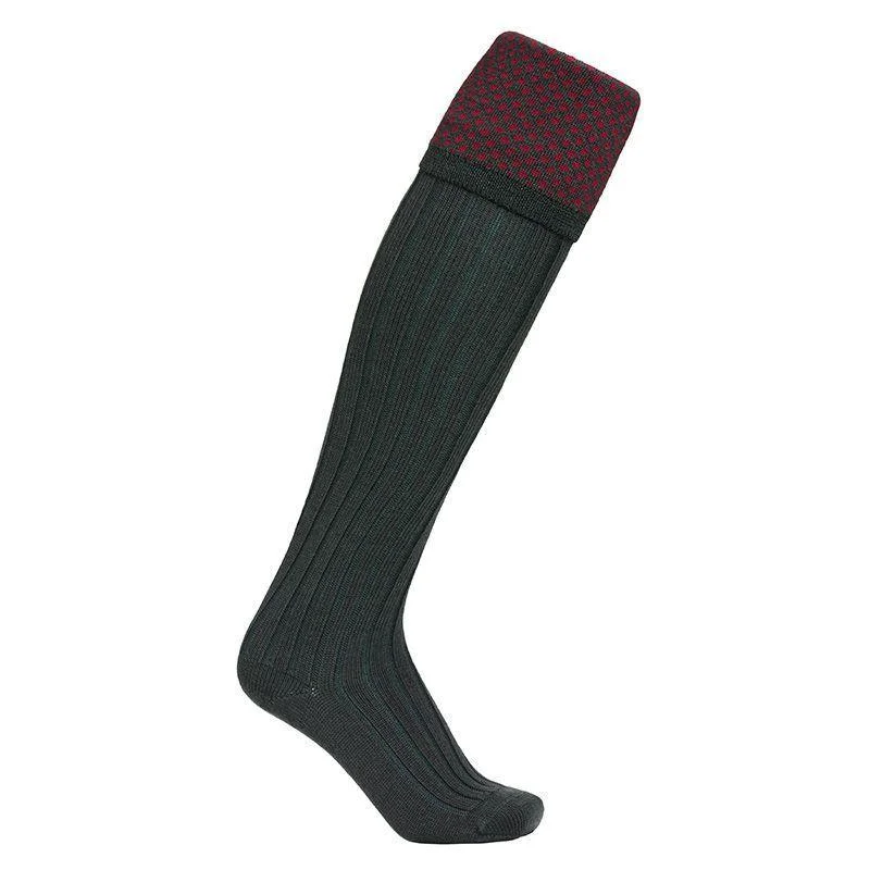 lightweight socks for flip-flops-Laksen Empire Merino Shooting Socks - Pine