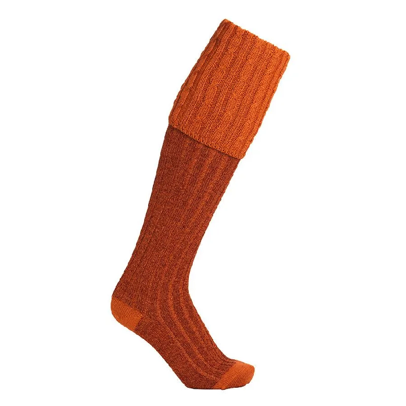 cushioned hiking socks for mountains-Laksen Westwood Mens Merino Shooting Socks - Mandarin Mix