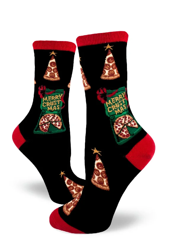 breathable cotton socks for kids-Merry Crustmas Crew