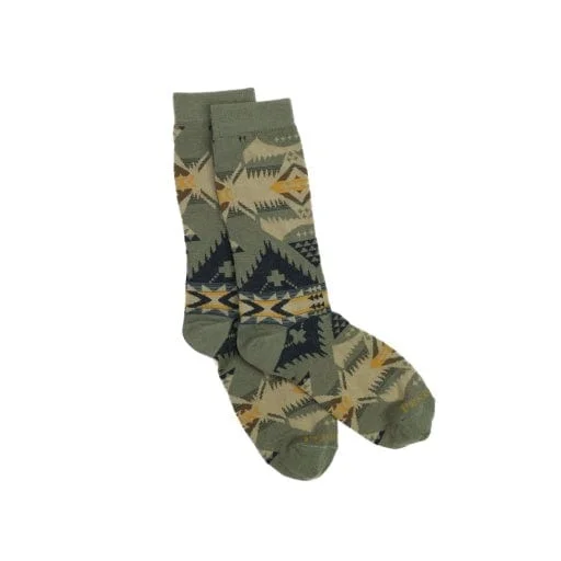 seamless running socks for speed-Pendleton Nehalem Crew Socks