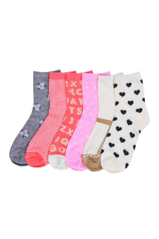 durable socks for outdoor chores-MOPAS GIRL'S COMPUTER CREW SOCKS (PR_LIKE)