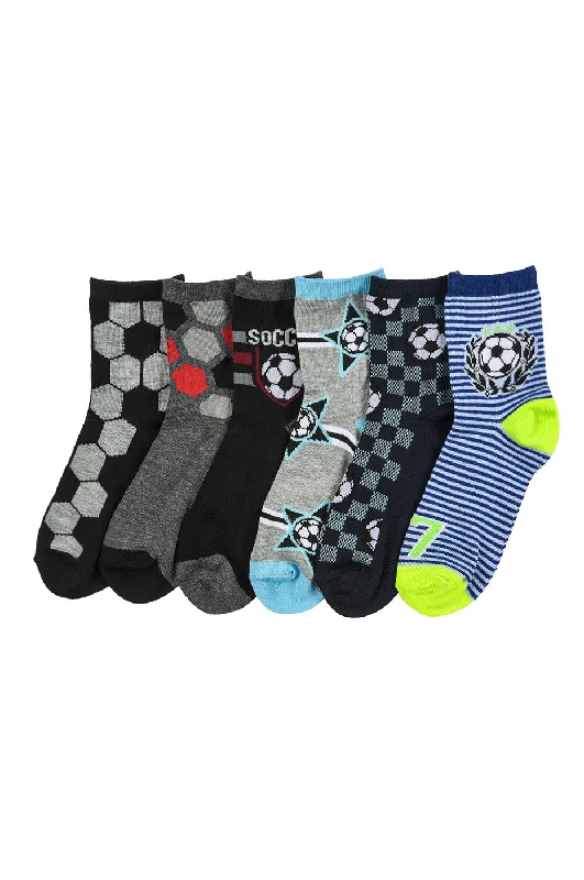 trendy checkered socks for fashion-PODE BOY'S COMPUTER CREW SOCKS (PR_SOCCER)