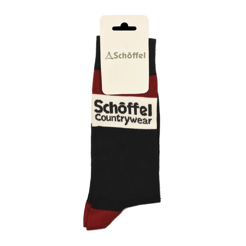 cute penguin socks for winter-Schoffel Mens Cotton Sock - Bordeaux Heritage