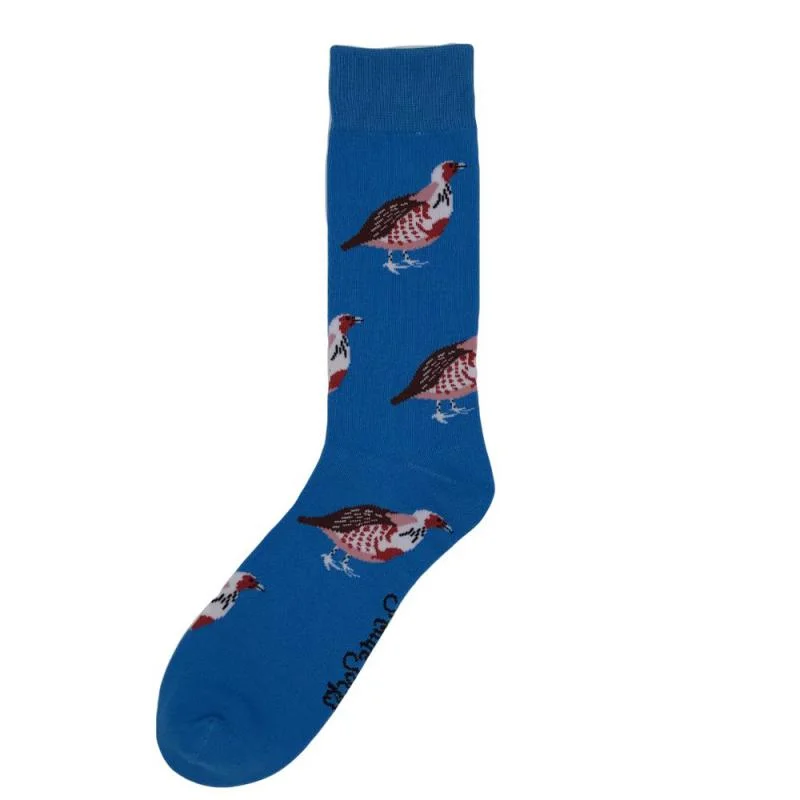 warm socks for fireplace nights-Shuttle Socks - Blue Partridge UK 8-12