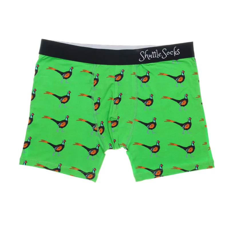 breathable socks for office wear-Shuttle Socks Mens Boxers - Green Pheasant