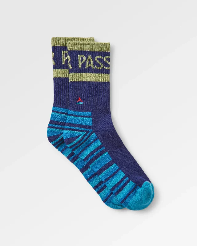 soft fuzzy socks for movie nights-Sierra Active Socks - Tidal Blue