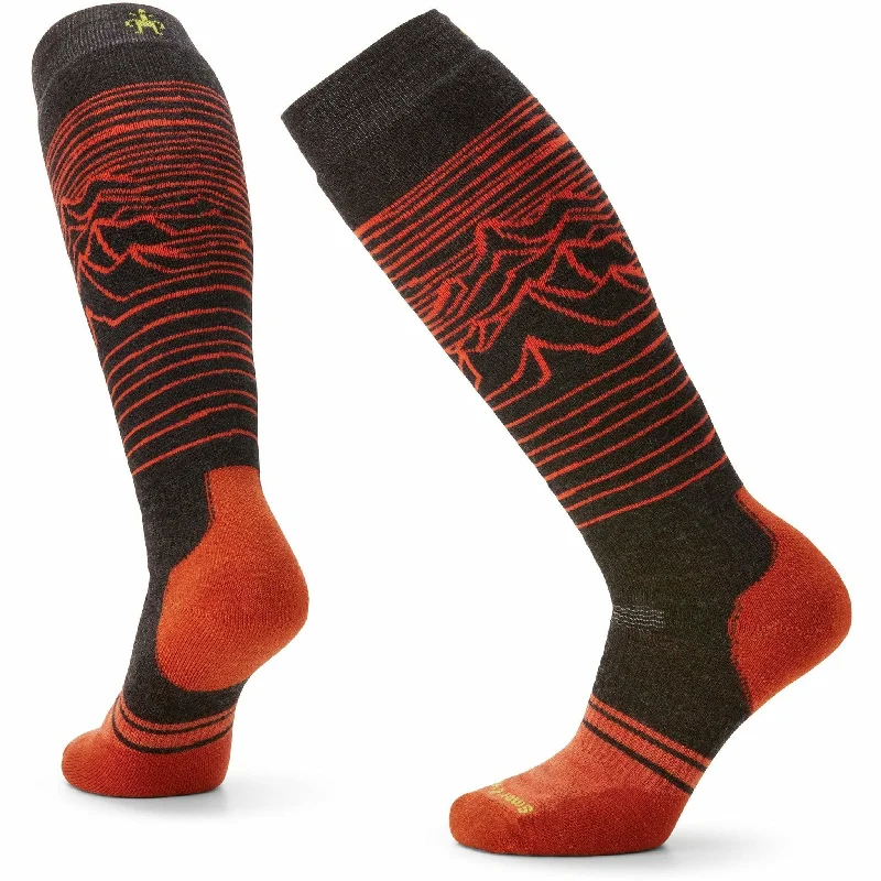 colorful socks with fruit prints-Smartwool Snowboard Full Cushion Iguchi Pattern Over-The-Calf Socks