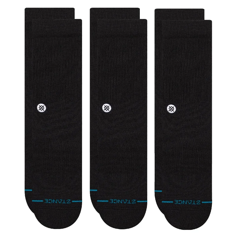 moisture-wicking socks for cycling-Stance Mens Icon Crew 3-Pack Socks