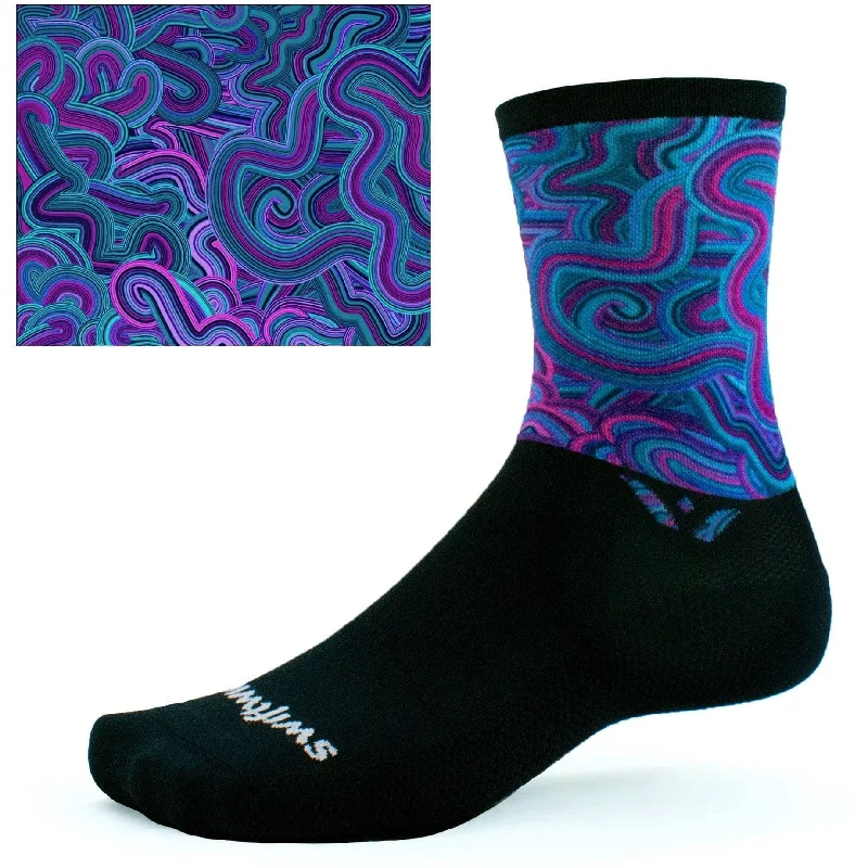 premium merino socks for travel-Swiftwick Vision Six Impression Crew Socks