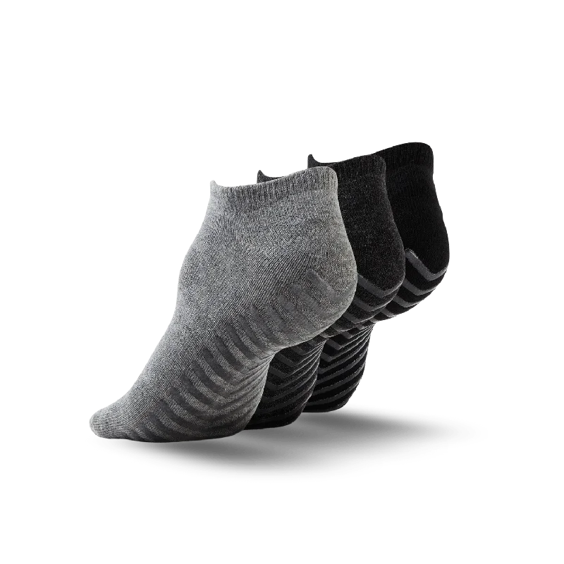 eco-friendly socks for minimalists-Test Ankle Black & Gray Mix