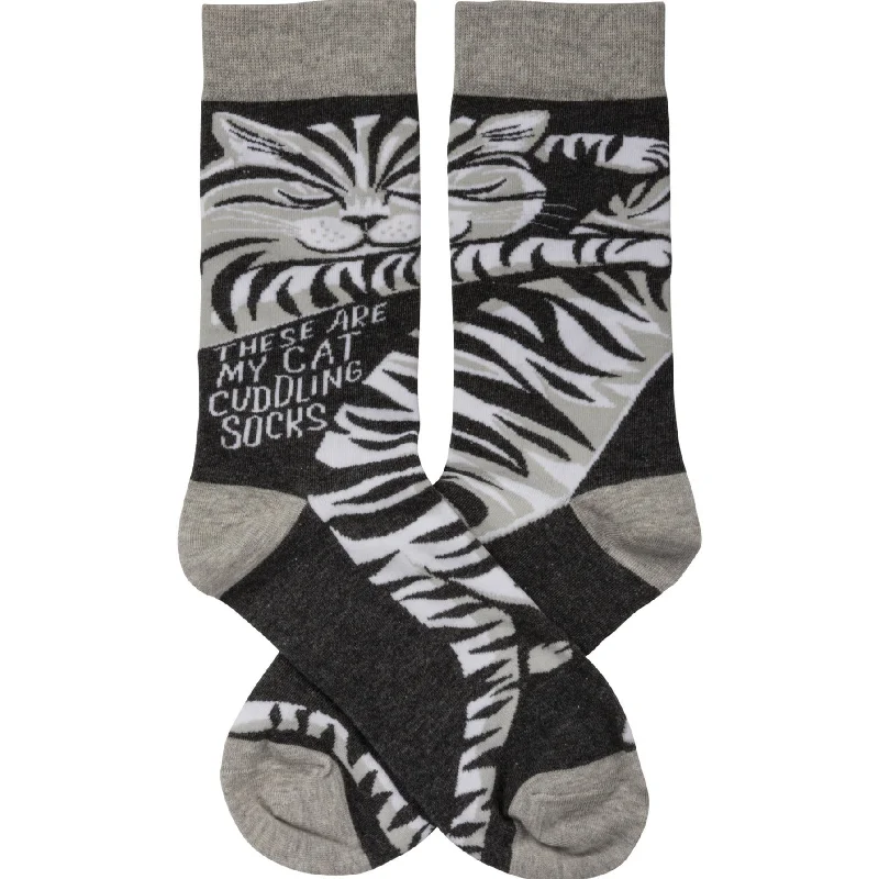 eco-friendly hemp socks for green-These Are My Cat Cuddling Socks Funny Novelty Socks with Cool Design, Bold/Crazy/Unique/Quirky Specialty Dress Socks