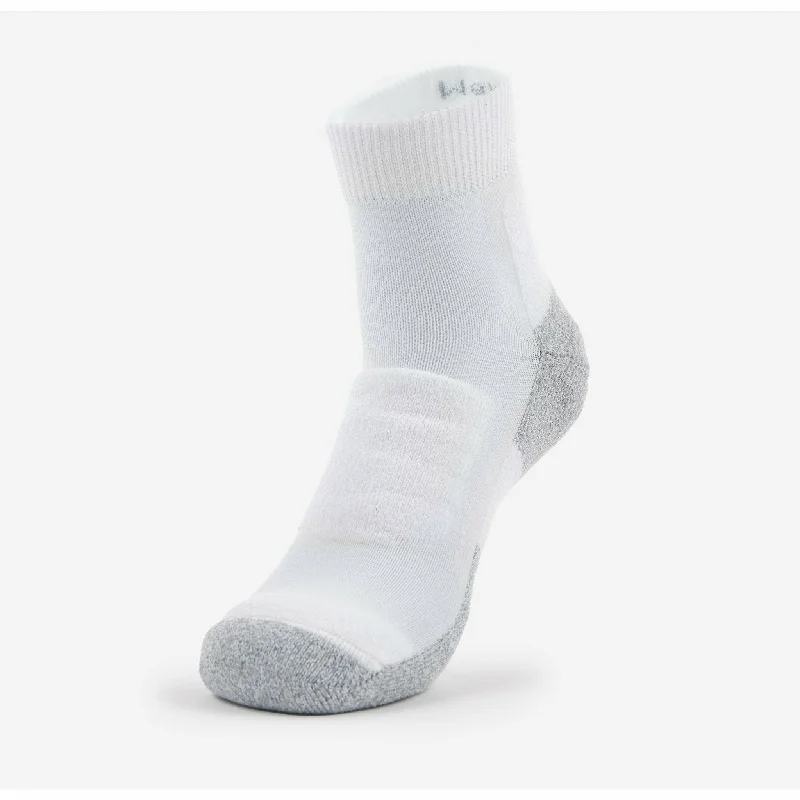 breathable socks for tropical climates-Thorlo Mens Thin Cushion Walking Mini Crew Socks