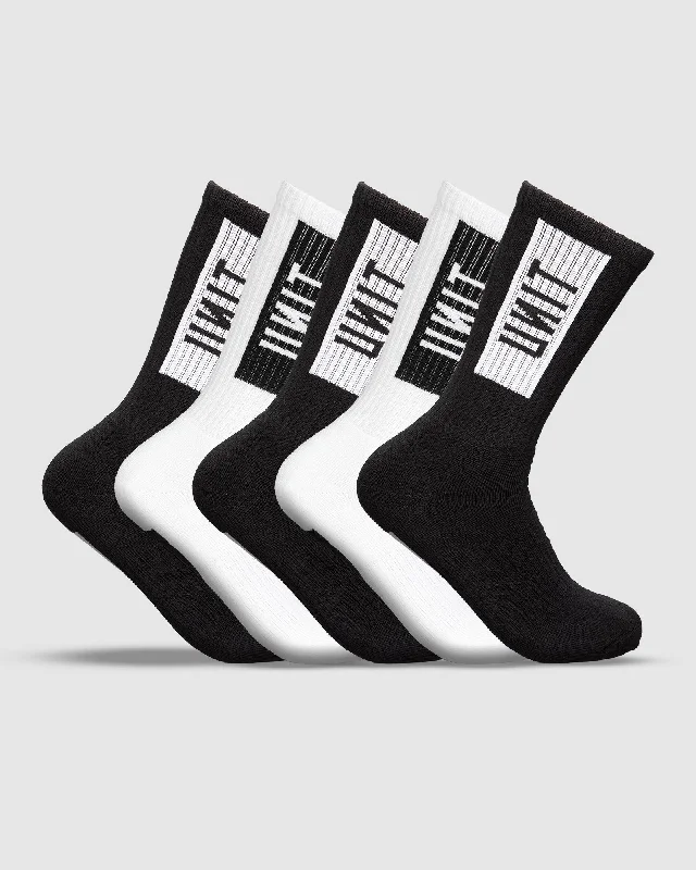 supportive socks for long commutes-UNIT Fixed Youth Bamboo Socks Hilux 5 Pack