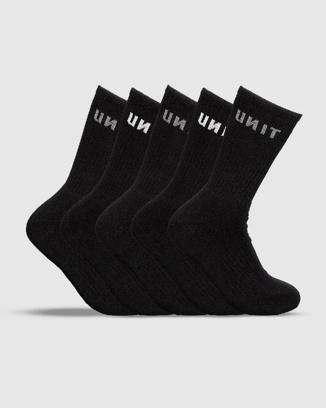 quirky socks with space themes-UNIT Mens Respond Bamboo Socks - 5 Pack