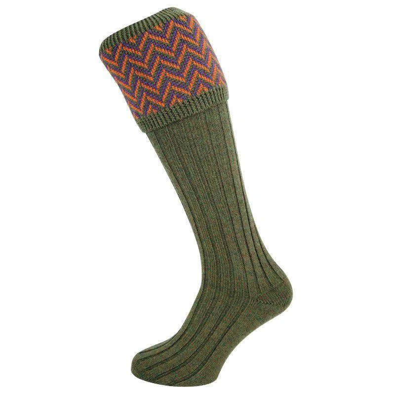 cushioned socks for crossfit-William Powell Mens Merino Shooting Socks - Melrose