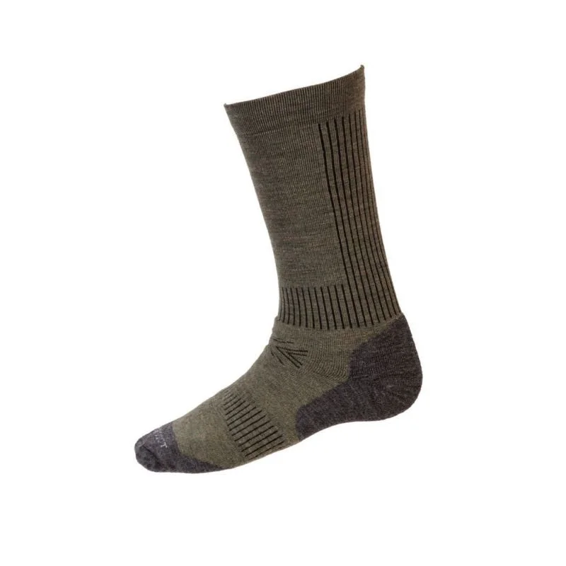 cute penguin socks for winter-William Powell Munro Cushioned Foot Mens Merino Socks - Moss Green