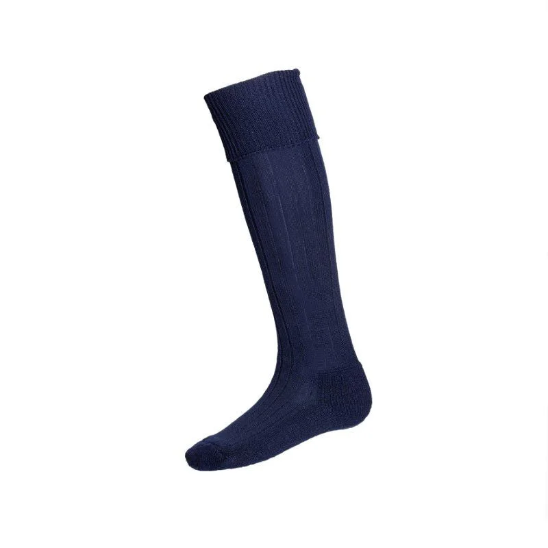 breathable ankle socks for sandals-William Powell Scarba Cushioned Foot Mens Merino Socks - Navy