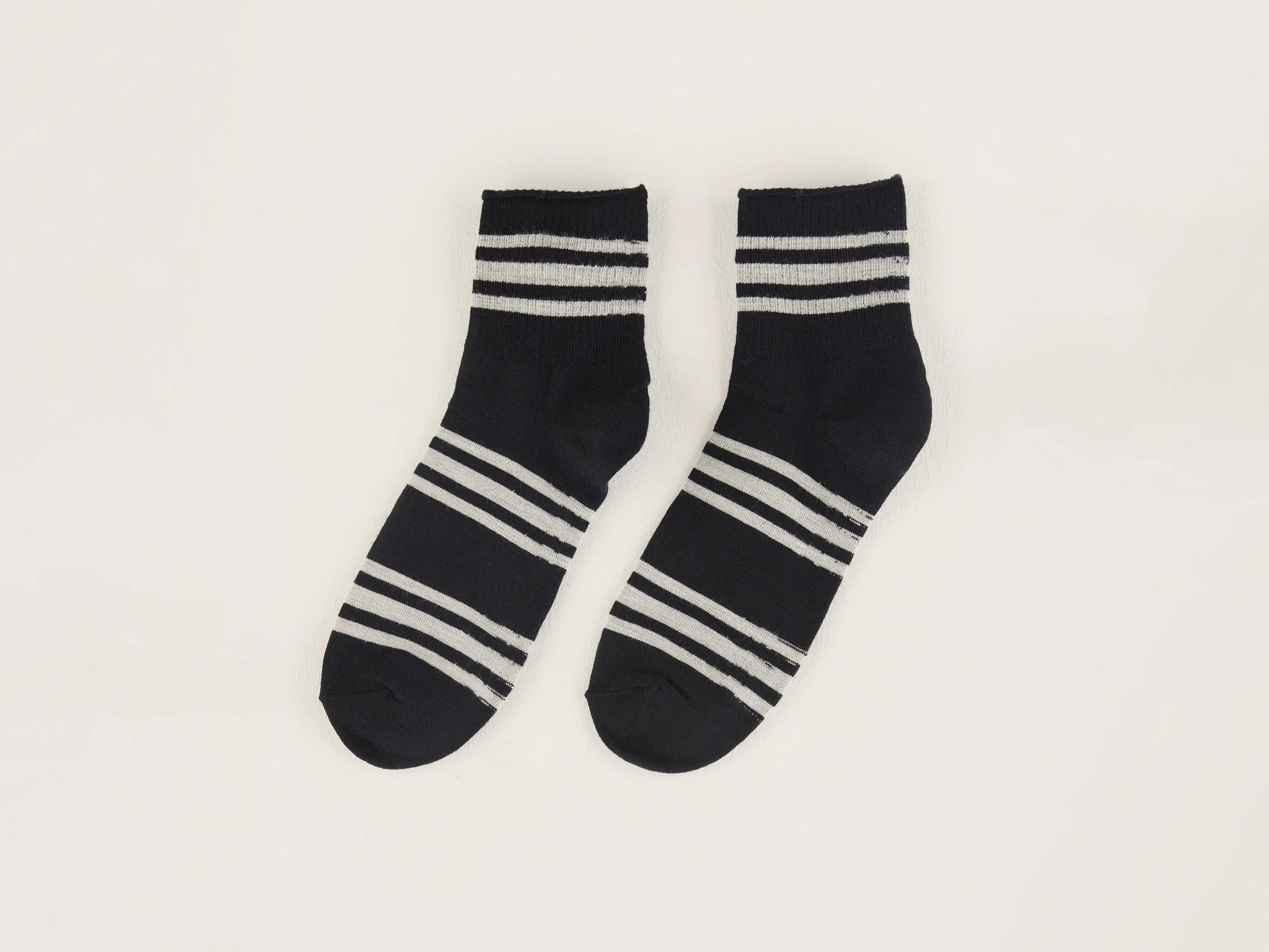 breathable linen socks for summer-Bitia ankle socks (242 / W / STRIPE B)