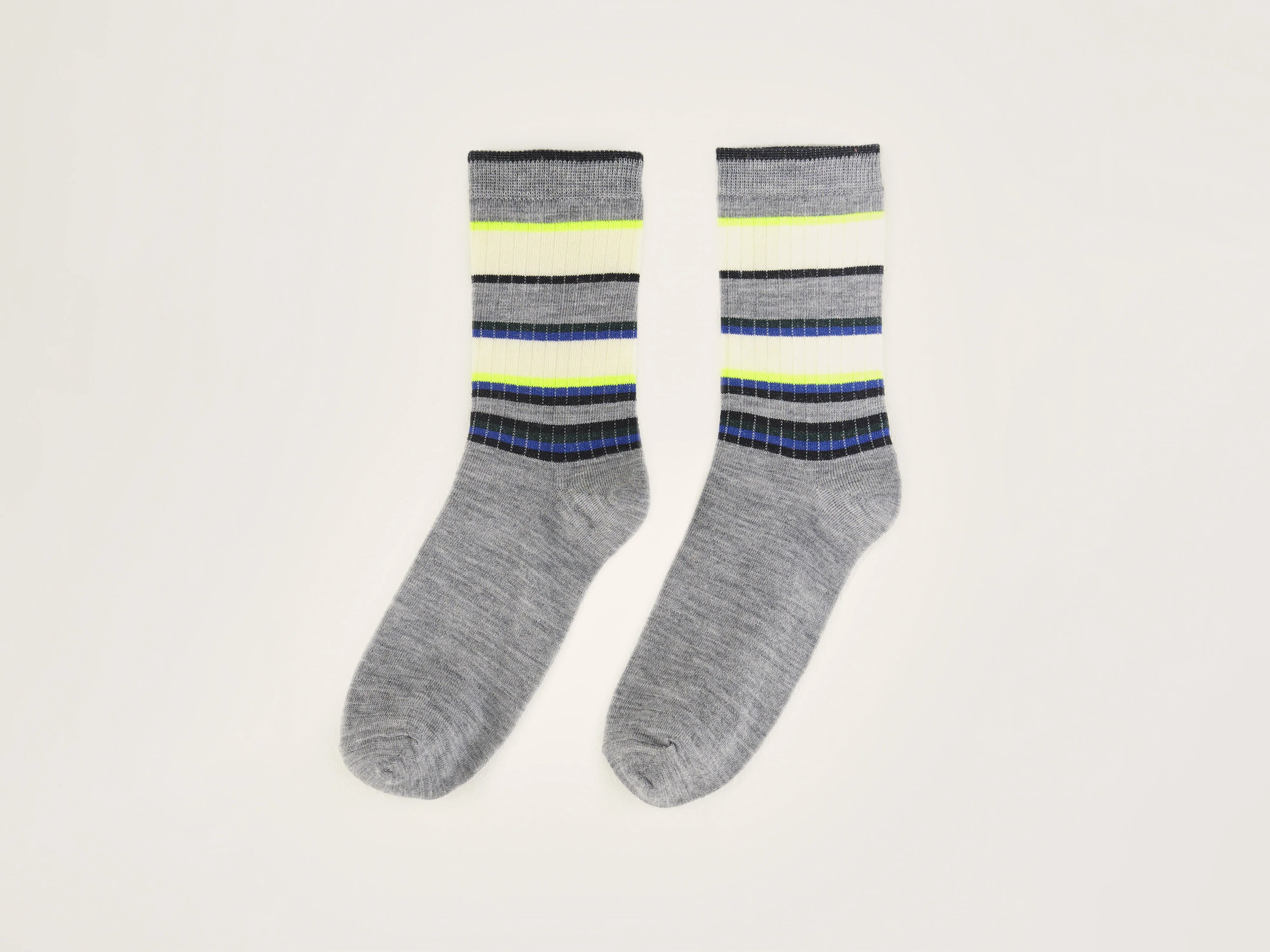 extra-wide socks for swollen feet-Boili crew socks (242 / W / STRIPE A)