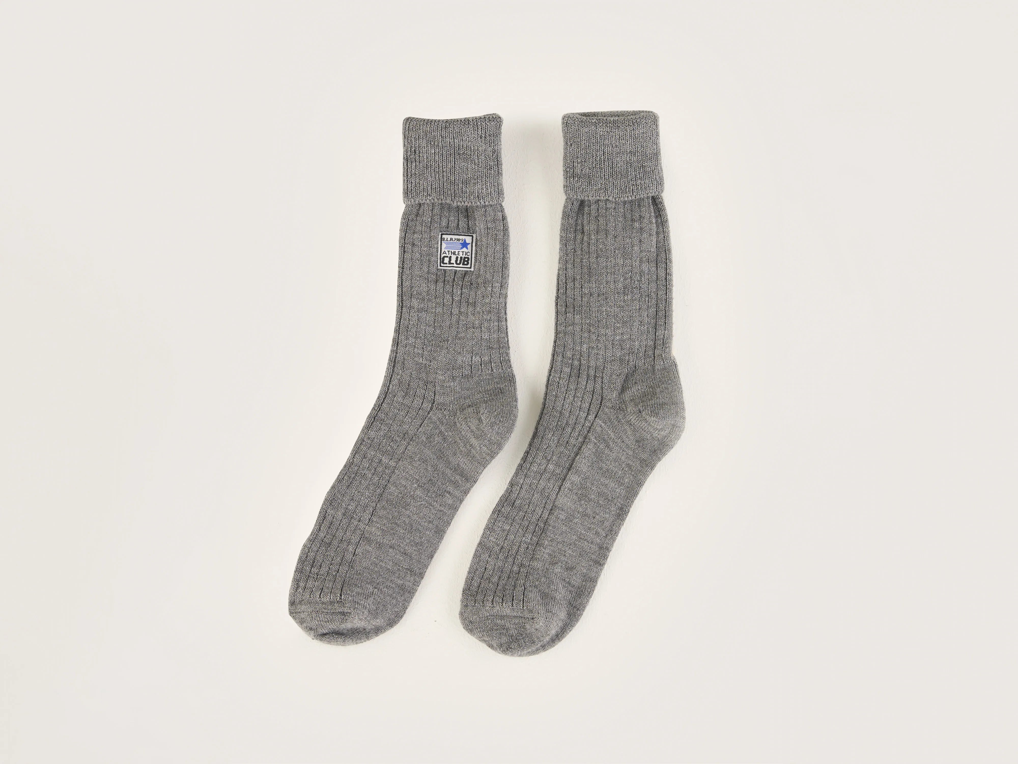 durable socks for outdoor chores-Vocani ribbed socks (242 / W / GREY MELANGE)