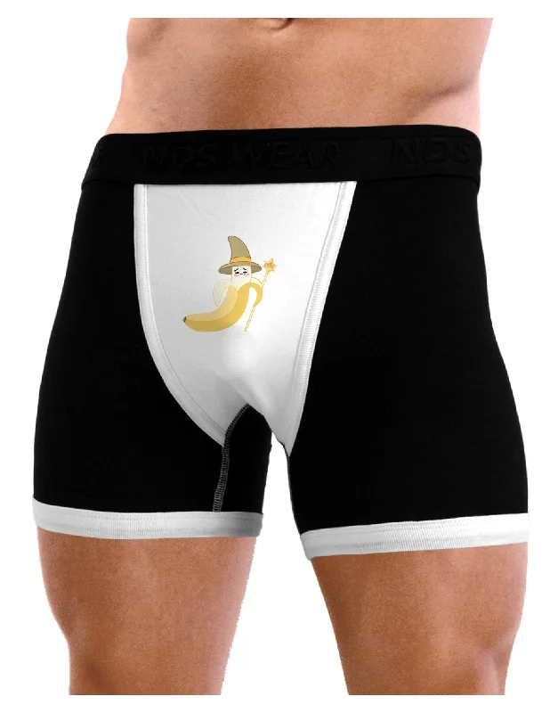 durable boxers for outdoor trips-Ben Banana Wizard - Cute Fruit Halloween Mens Boxer Brief Underwear