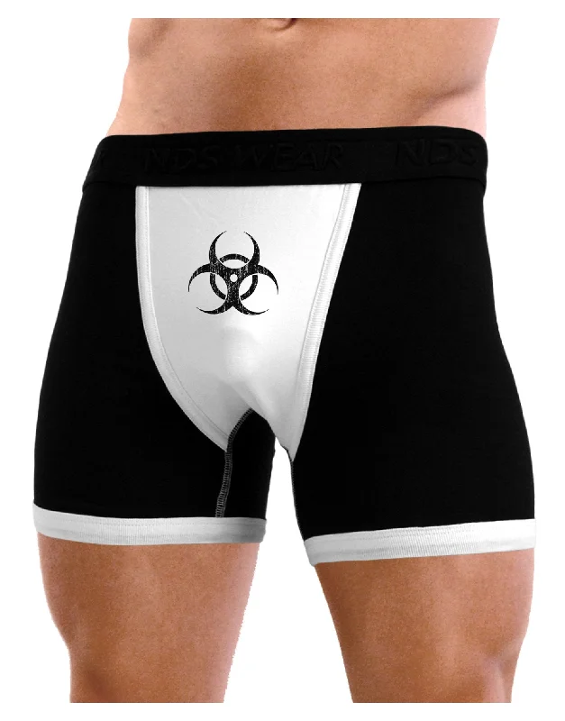 breathable mesh boxers for sports-Biohazard Symbol -  Vintage Apocalypse Mens Boxer Brief Underwear