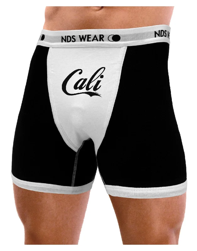 warm trunks for freezing weather-California Republic Design - Cali Mens Boxer Brief Underwear by TooLoud