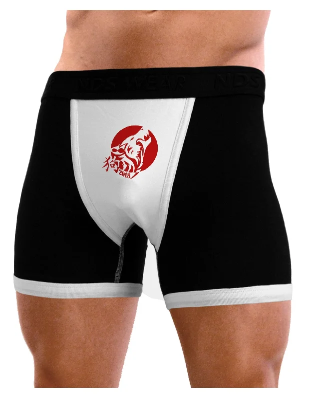 thick trunks for snow days-Chinese New Year 2018 Dog Mens Boxer Brief Underwear by TooLoud