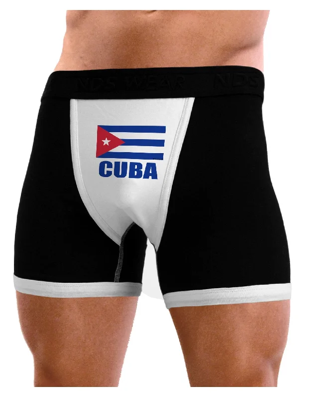 fun dinosaur print boxers-Cuba Flag Cuban Pride Mens Boxer Brief Underwear by TooLoud