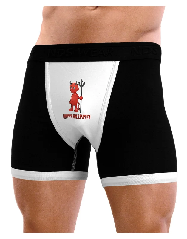 stylish striped boxers for fashion-Cute Devil - Happy Halloween Design Mens Boxer Brief Underwear